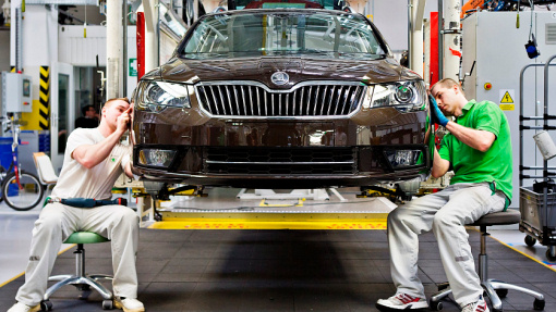 Производство на заводе Skoda в Квасинах Производство на заводе Skoda в Квасинах
